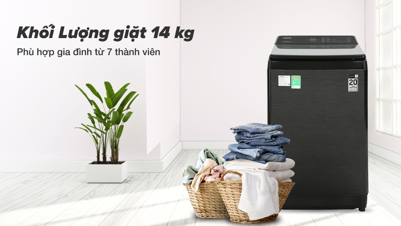 Máy giặt Samsung Inverter 14 kg WA14CG5745BVSV - Hàng chính hãng