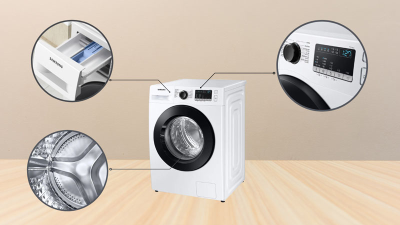 Máy giặt Samsung Inverter 8.5 kg WW85T4040CE/SV - Hàng chính hãng