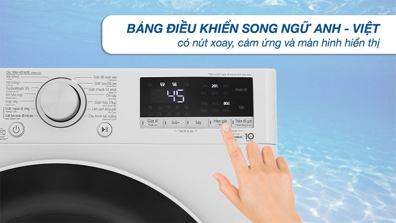 Máy giặt sấy AI DD Inverter giặt 11 kg - sấy 7 kg LG FV1411D4W - Hàng chính hãng