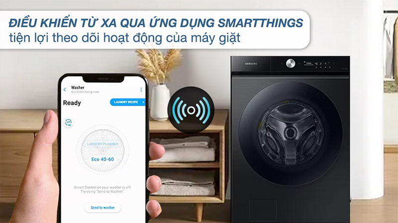 Máy giặt sấy Bespoke AI Inverter giặt 21kg - sấy 12kg Samsung WD21B6400KV/SV - Hàng chính hãng