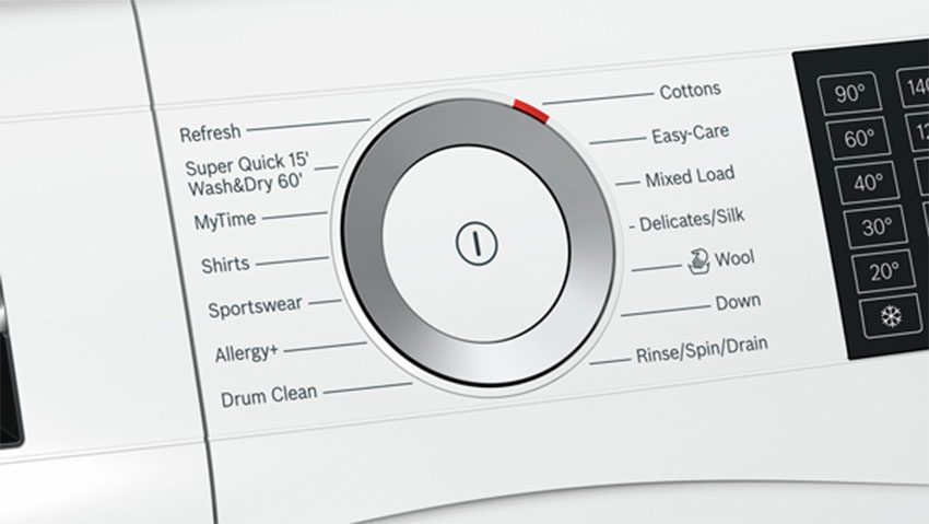 Núm vặn điều khiển của Máy giặt sấy Bosch WDU28560GB