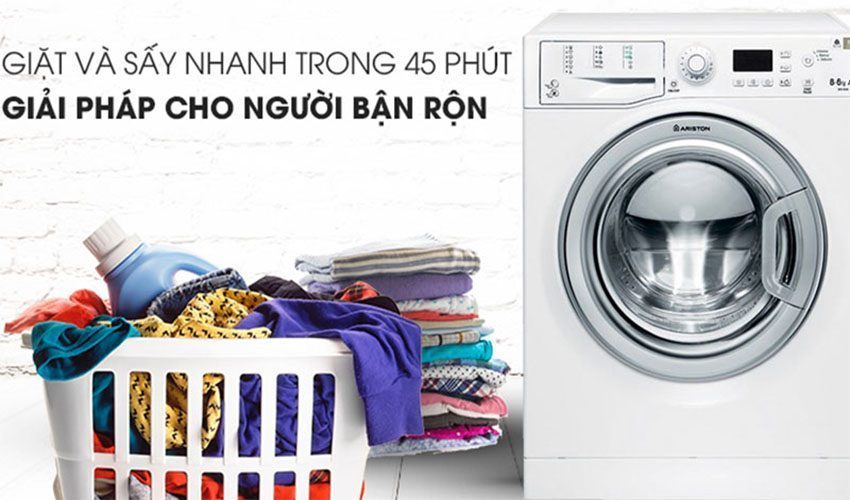 Chế độ giặt nhanh của Máy giặt có sấy Inverter Ariston WDG862BSEX