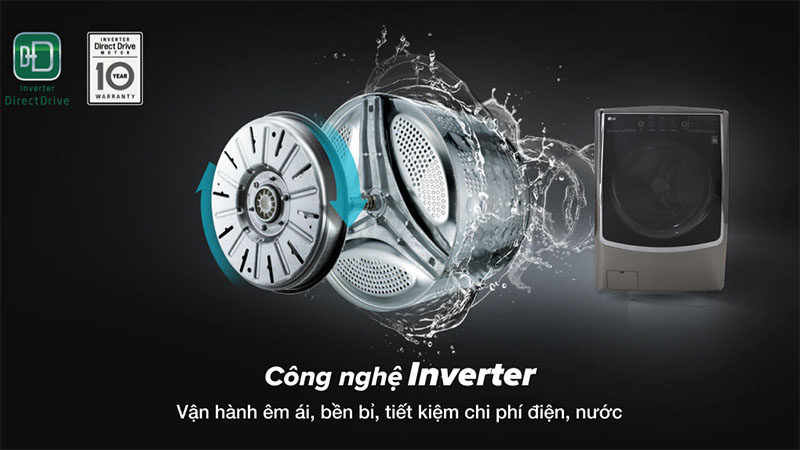Máy giặt sấy LG Inverter F2721HTTV - Hàng chính hãng