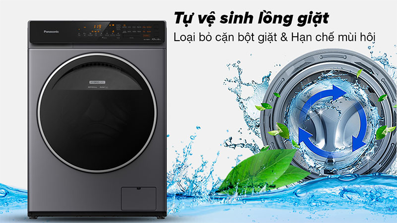Chức năng tự động vệ sinh của Máy giặt sấy Panasonic Inverter 10 kg NA-S106FC1LV