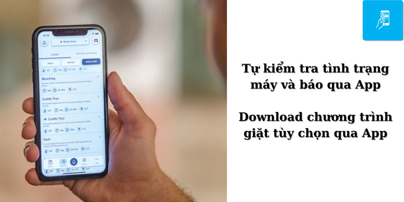 Tự kiểm tra tình trạng máy và báo lỗi qua App