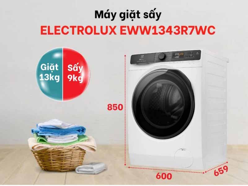 Máy giặt sấy Electrolux 13 kg EWW1343R7WC - Hàng chính hãng