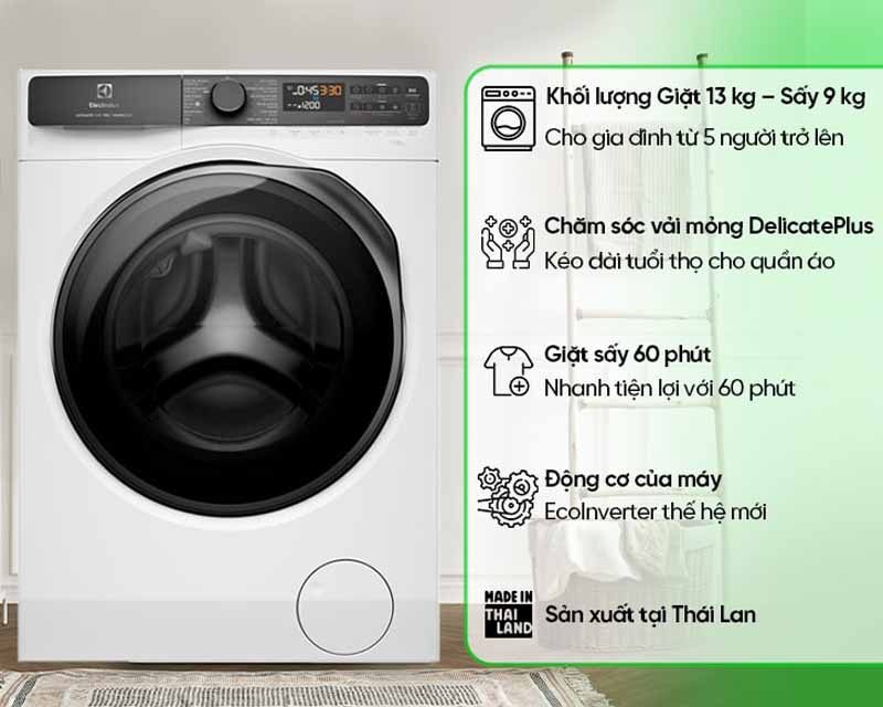 Máy giặt sấy Electrolux 13 kg EWW1343R7WC - Hàng chính hãng