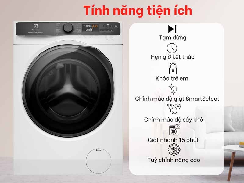 Máy giặt sấy Electrolux 13 kg EWW1343R7WC - Hàng chính hãng