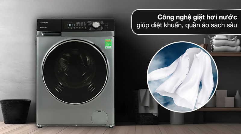 Máy giặt sấy Hitachi inverter BD-D852HVOS - Hàng chính hãng