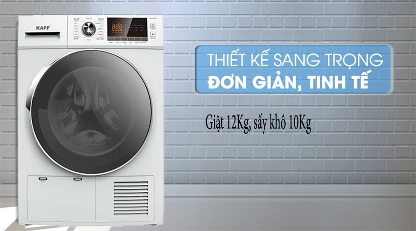 Máy giặt sấy kết hợp Kaff KF-MFC120EU với khối lượng giặt lớn