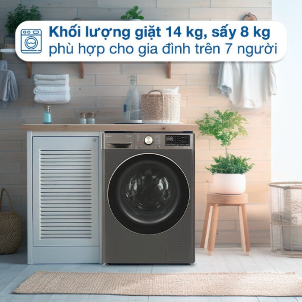Máy giặt sấy LG inverter  FV1414H3BA - Hàng chính hãng