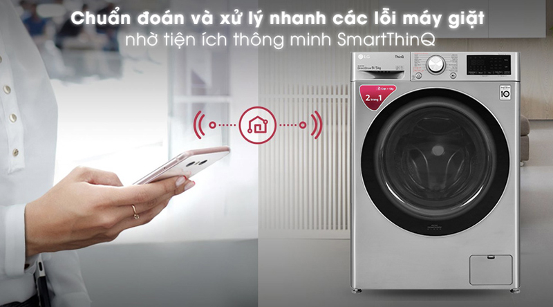 Tính năng chẩn đoán lỗi của máy với ứng dụng thông minh Smart ThinQ 