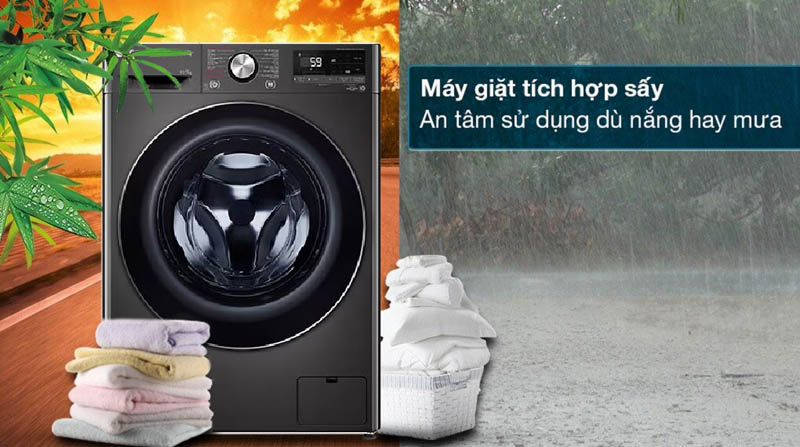 Máy giặt sấy LG inverter FV1411D4B - Hàng chính hãng