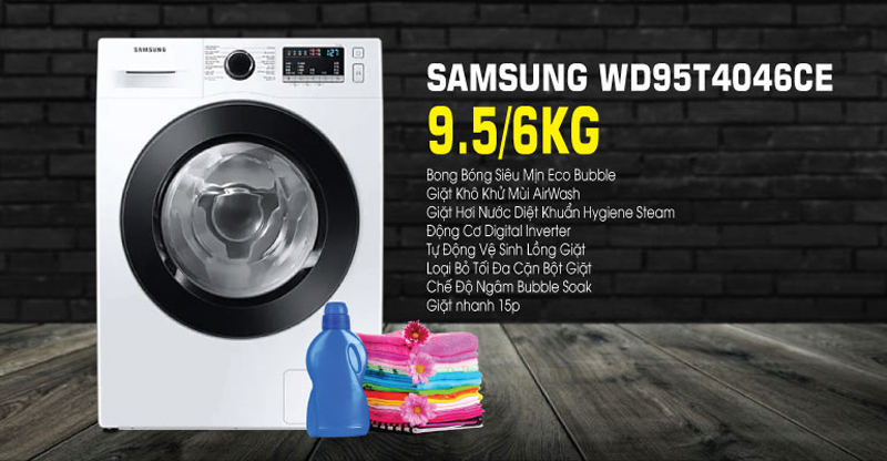 Máy giặt sấy Samsung Inverter WD95T4046CE - Hàng chính hãng