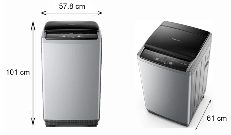 Máy giặt cửa trên Sharp ES-Y85HV-S - 8.5kg - Hàng chính hãng