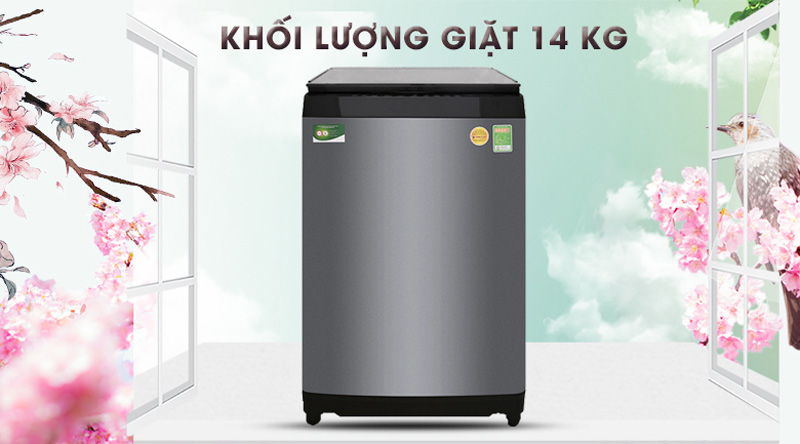 Khối lượng giặt 14 kg phù hợp cho gia đình 8 người trở lên