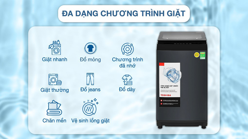 Máy giặt Toshiba 8 kg AW-M905BV(MK)  - Hàng chính hãng