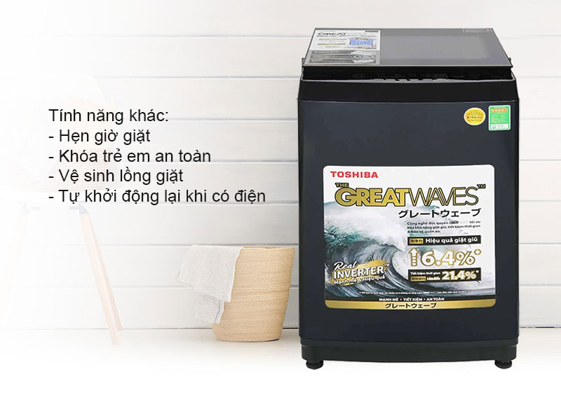 Máy giặt cửa trên Toshiba AW-DM1100PV(KK) - Hàng chính hãng