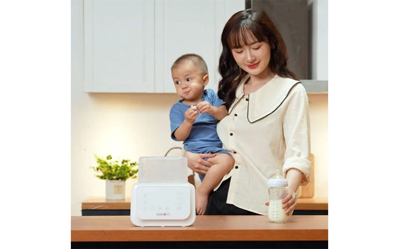 Máy hâm sữa tiệt trùng thông minh 2 bình Beborn Duppio 1 DBW01TN - Hàng chính hãng