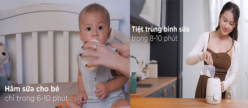Máy hâm sữa và tiệt trùng Mono 10 Fatzbaby FB3053SJ - Hàng chính hãng