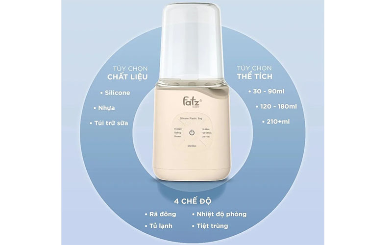 Máy hâm sữa và tiệt trùng điện tử Fatzbaby Mono 11 FB3009TN - Hàng chính hãng