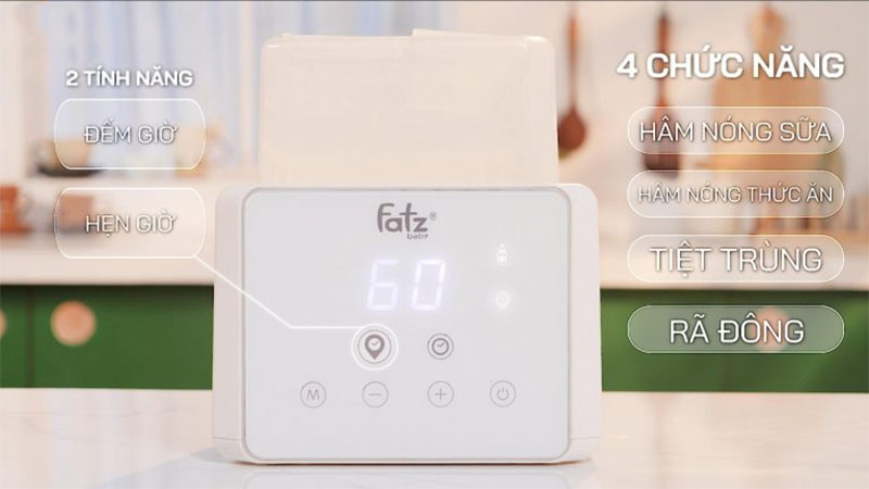 Máy hâm sữa tiệt trùng điện tử Duo 3 Fatzbaby FB3093VN - Hàng chính hãng