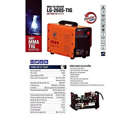 Máy hàn điện tử Legi LG-260S TIG - Hàng chính hãng