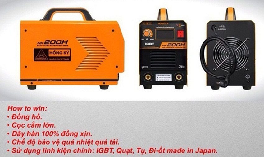 Cấu tạo của máy hàn que MMA Inverter HK200H