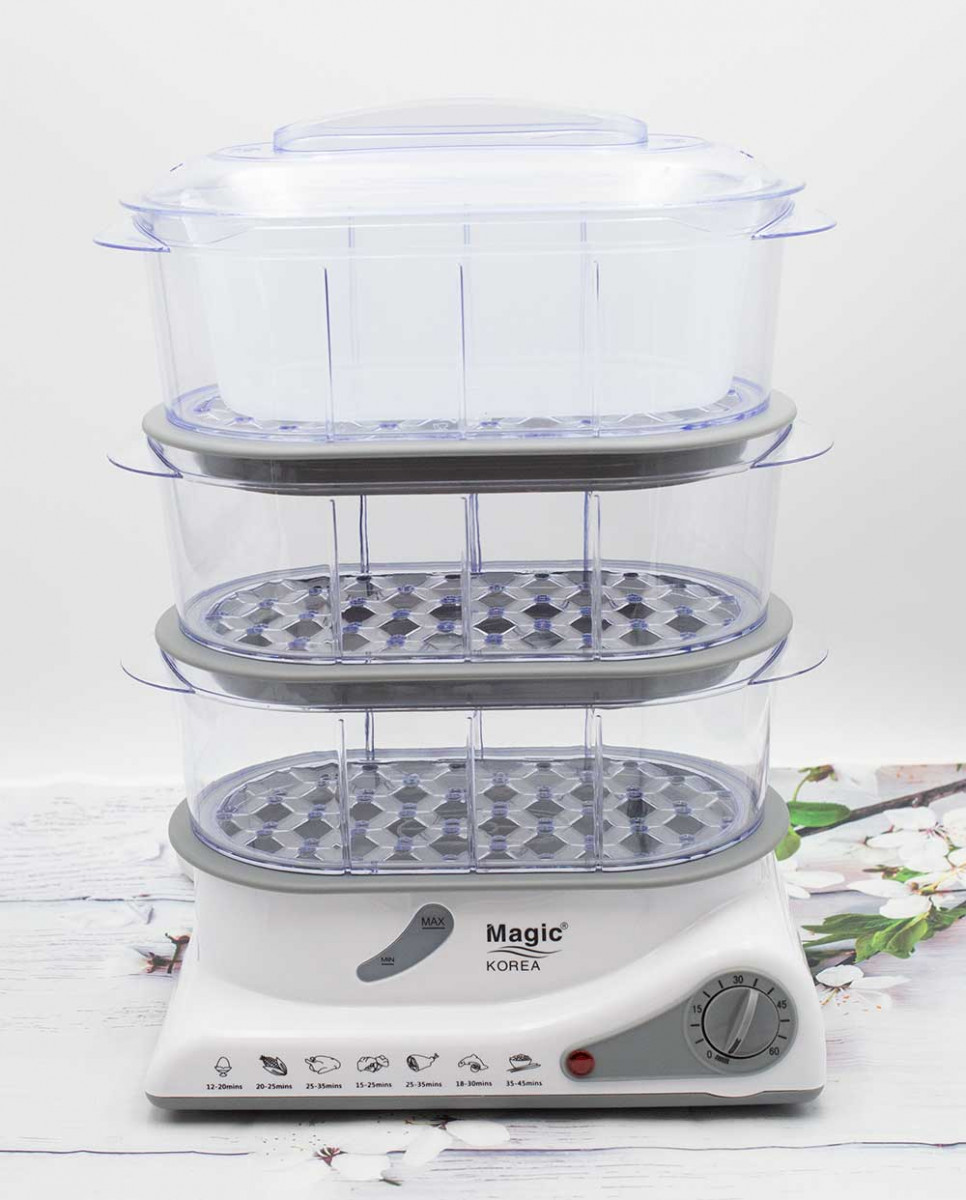 Máy hấp thực phẩm đa năng 3 tầng Magic Korea A61