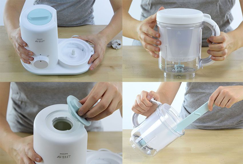 Máy hấp và xay thức ăn 2 in 1 Philips Avent SCF862/02 - Hàng chính hãng