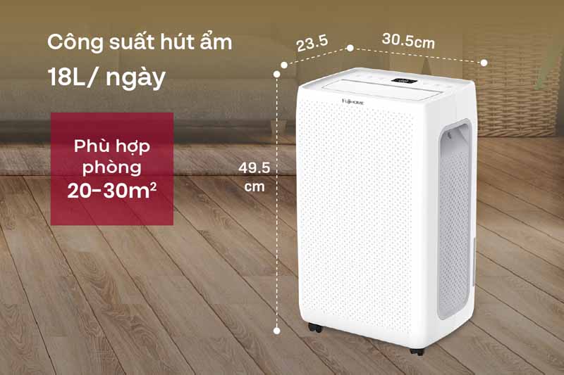Máy hút ẩm Fujihome DH18W - Hàng chính hãng