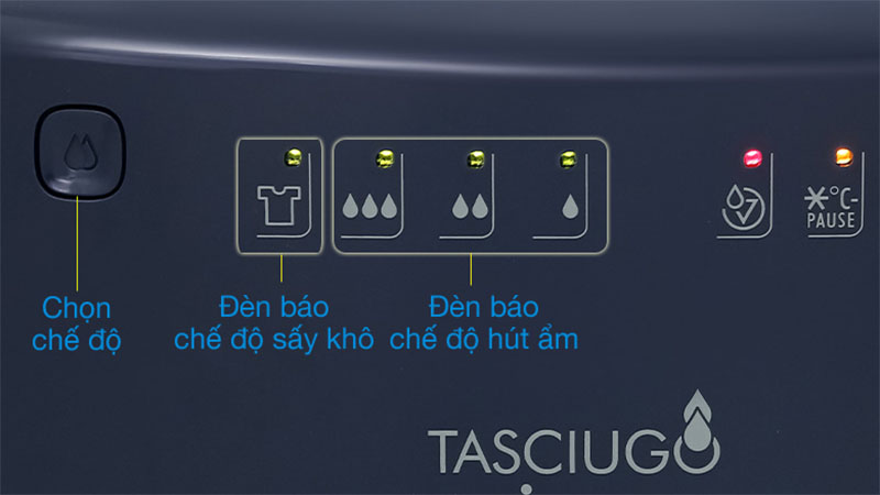 Bảng điều khiển của Máy hút ẩm Delonghi DEX216F