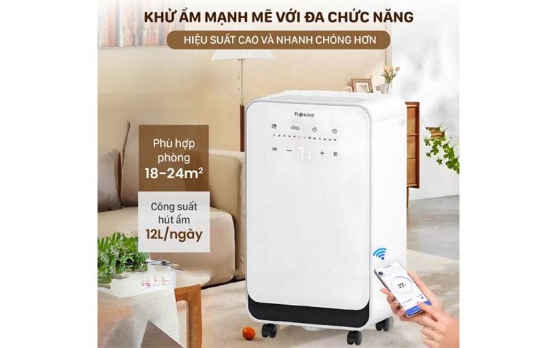 Máy hút ẩm Fujihome DH12NEW - Hàng chính hãng