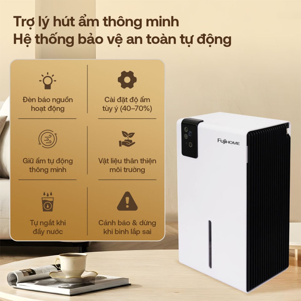 Máy hút ẩm bán dẫn mini Fujihome DHP23-MINI - Hàng chính hãng