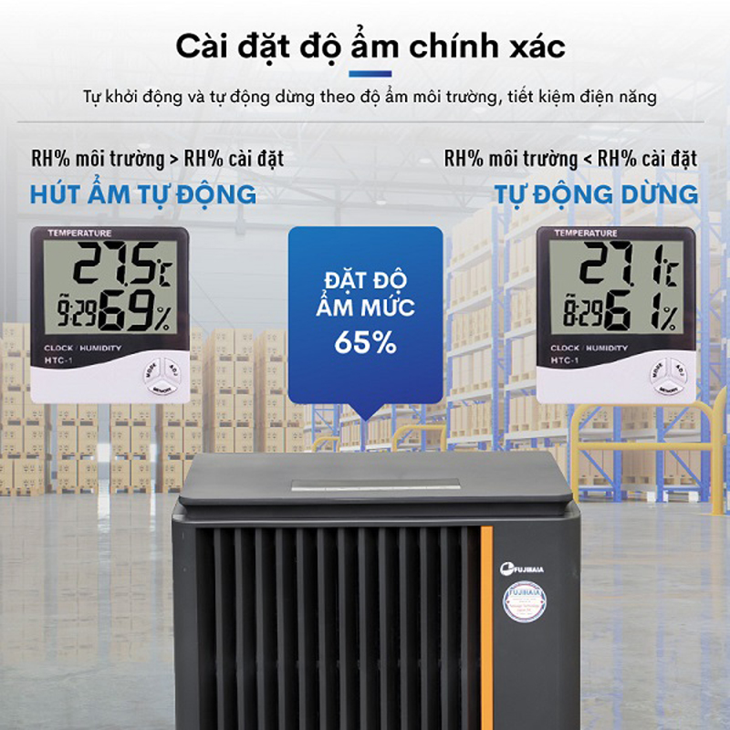 Máy hút ẩm công nghiệp Fujihaia DH138B - Hàng chính hãng