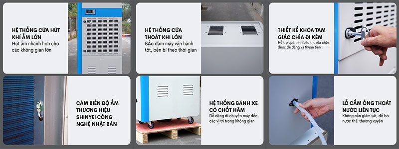 Thiết kế của Máy hút ẩm công nghiệp Fujihaia DH168BG