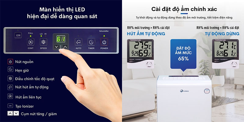 Máy hút ẩm công nghiệp Fujihaia DH70B - Hàng chính hãng