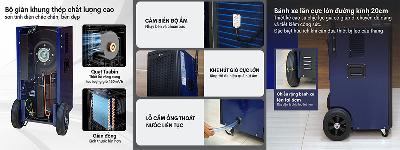 Máy hút ẩm công nghiệp Fujihaia DH70BL - Hàng chính hãng