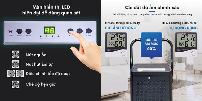 Máy hút ẩm công nghiệp Fujihaia DH70BL - Hàng chính hãng