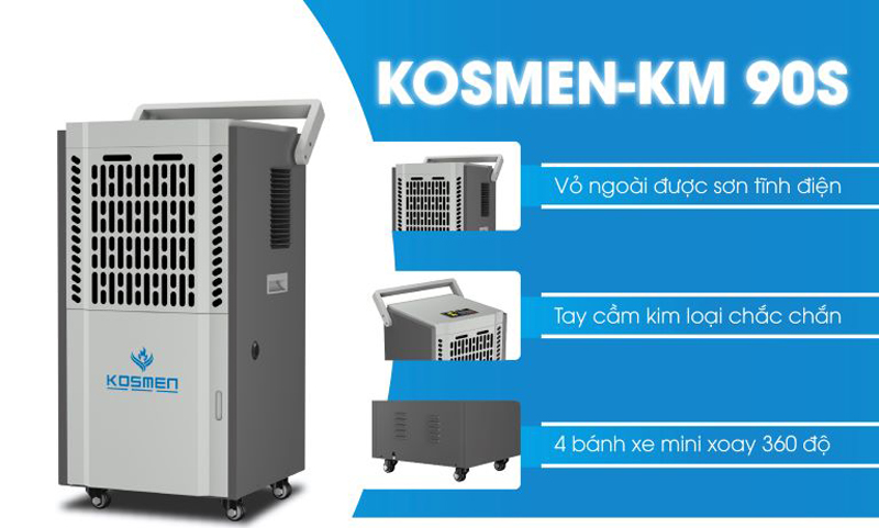 Máy hút ẩm công nghiệp Kosmen KM-90S - Hàng chính hãng