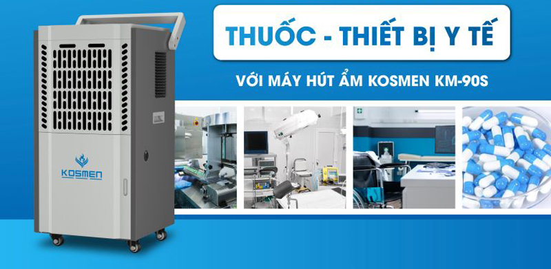 Máy hút ẩm công nghiệp Kosmen KM-90S - Hàng chính hãng