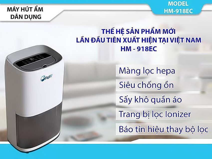 Máy hút ẩm FujiE HM-918EC - Hàng chính hãng