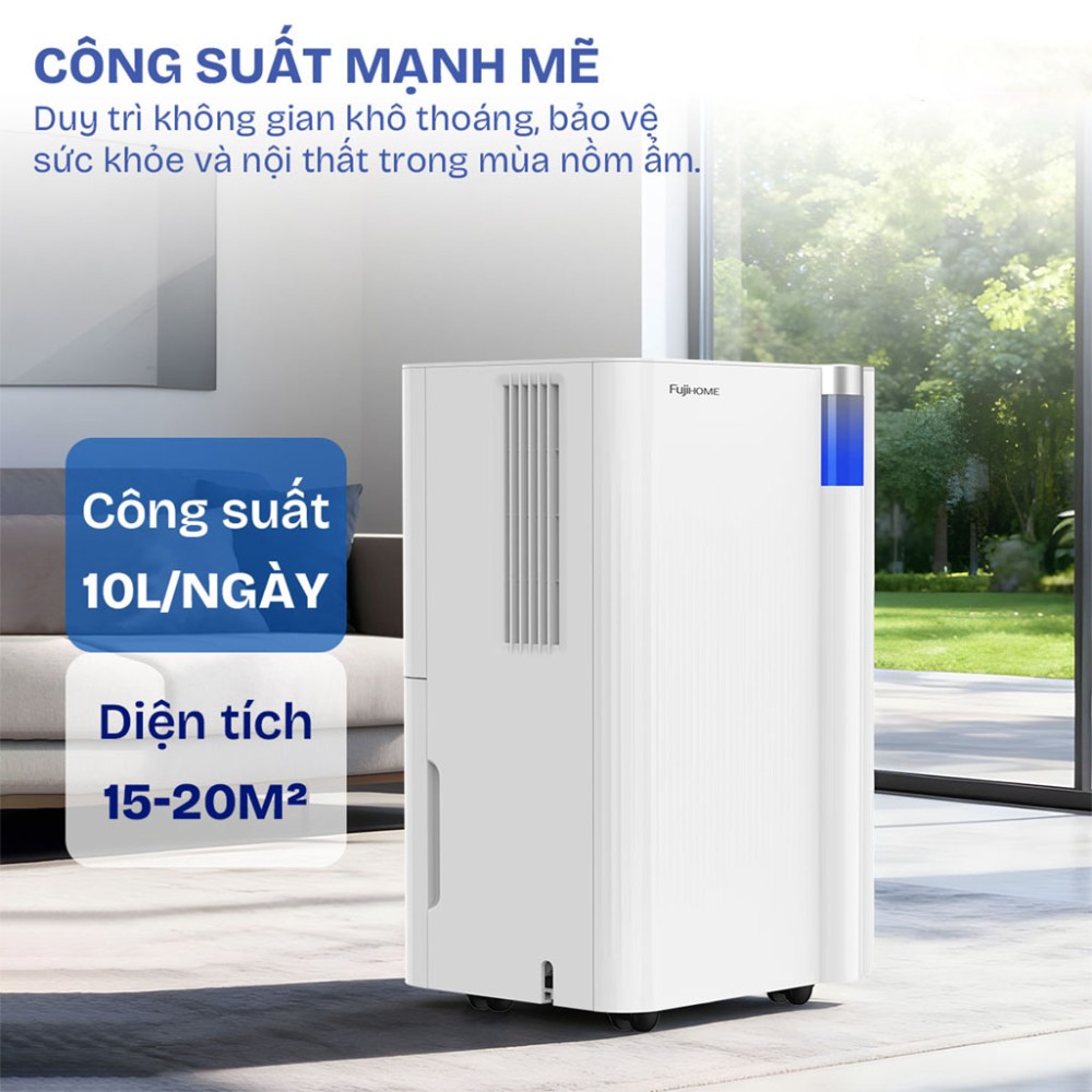 Máy hút ẩm dân dụng Fujihome DH10NEW - Hàng chính hãng