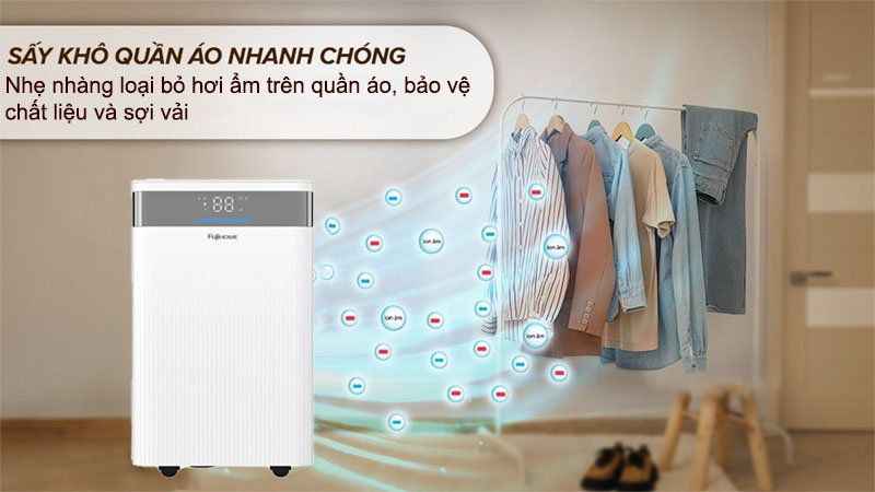 Máy hút ẩm dân dụng Fujihome DH12NW - Hàng chính hãng