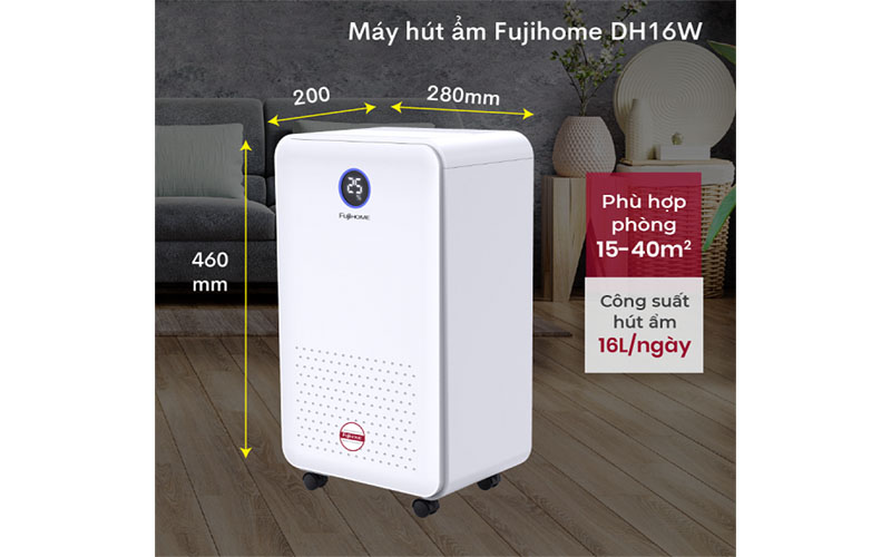 Công suất của Máy hút ẩm dân dụng Fujihome DH16W