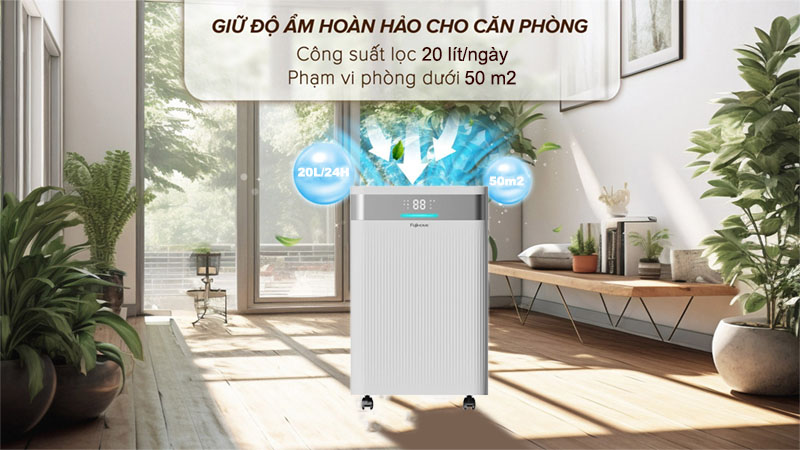 Máy hút ẩm dân dụng Fujihome DH20NW - Hàng chính hãng