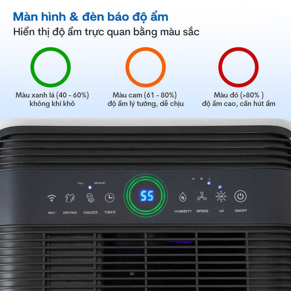 Máy hút ẩm dân dụng Fujihome DH35W-HEPA - Hàng chính hãng