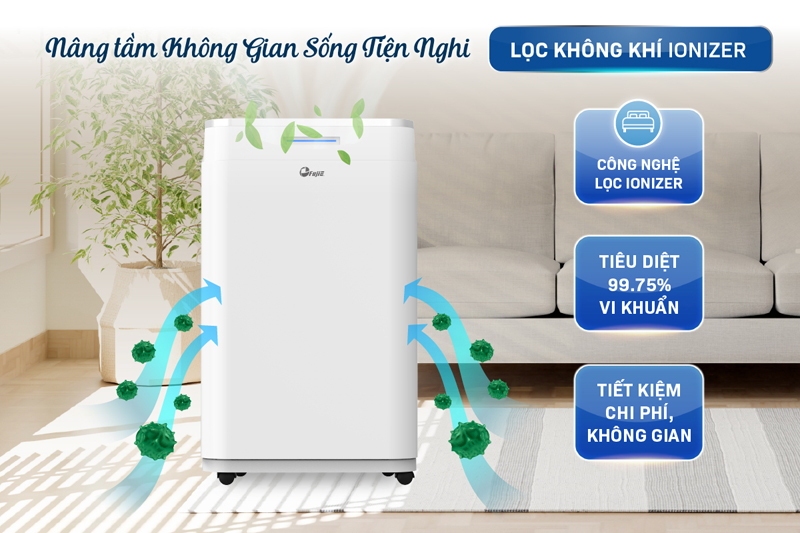 Máy hút ẩm dân dụng FujiE HM-918EC-N - Hàng chính hãng