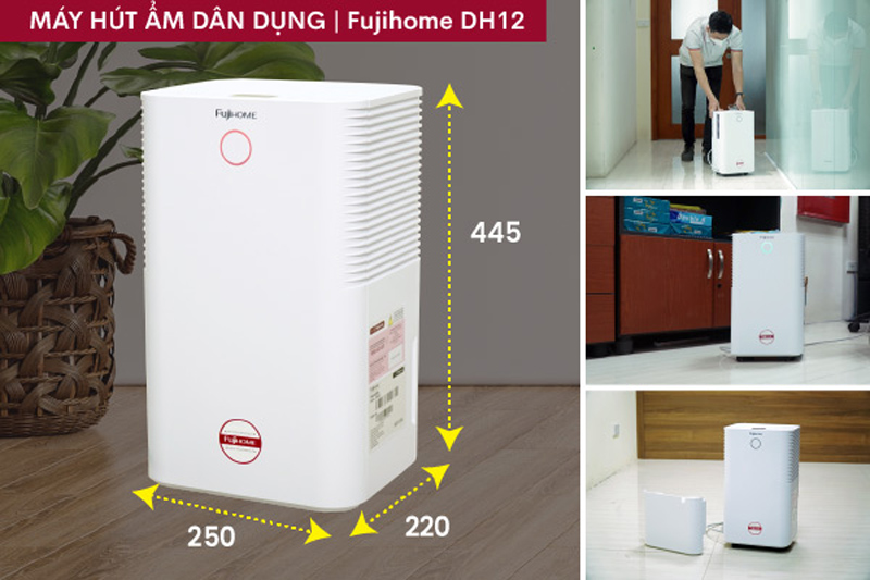 Máy hút ẩm dân dụng Fujihome DH12 - Hàng chính hãng