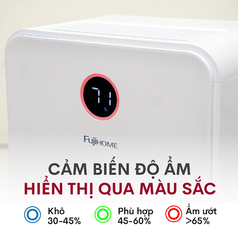 Vòng đèn LED hiển thị dải độ ẩm bằng mầu sắc